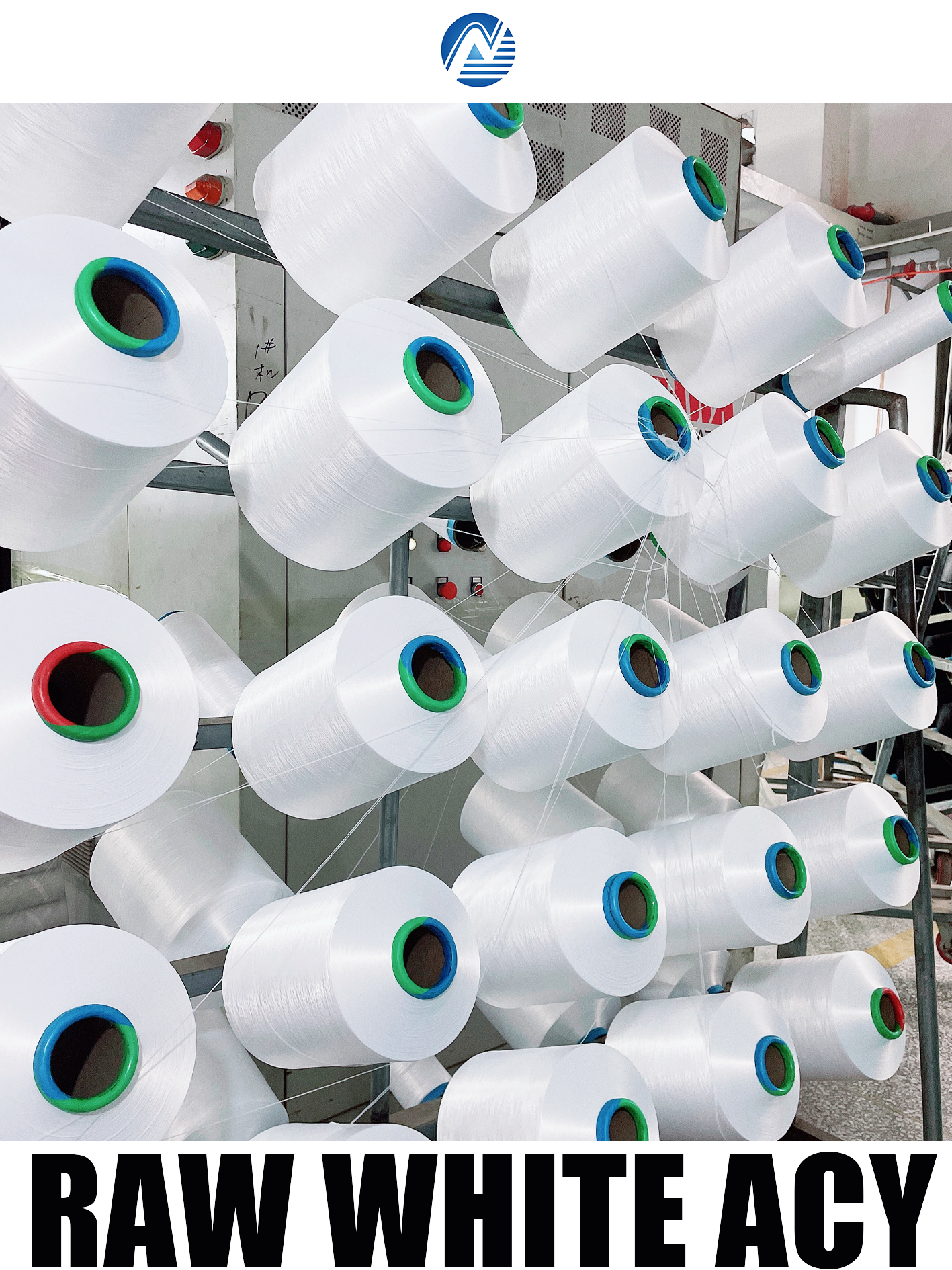 Produttore cinese di vendita caldo ACY bianco grezzo 40100 per maglieria e tessitura